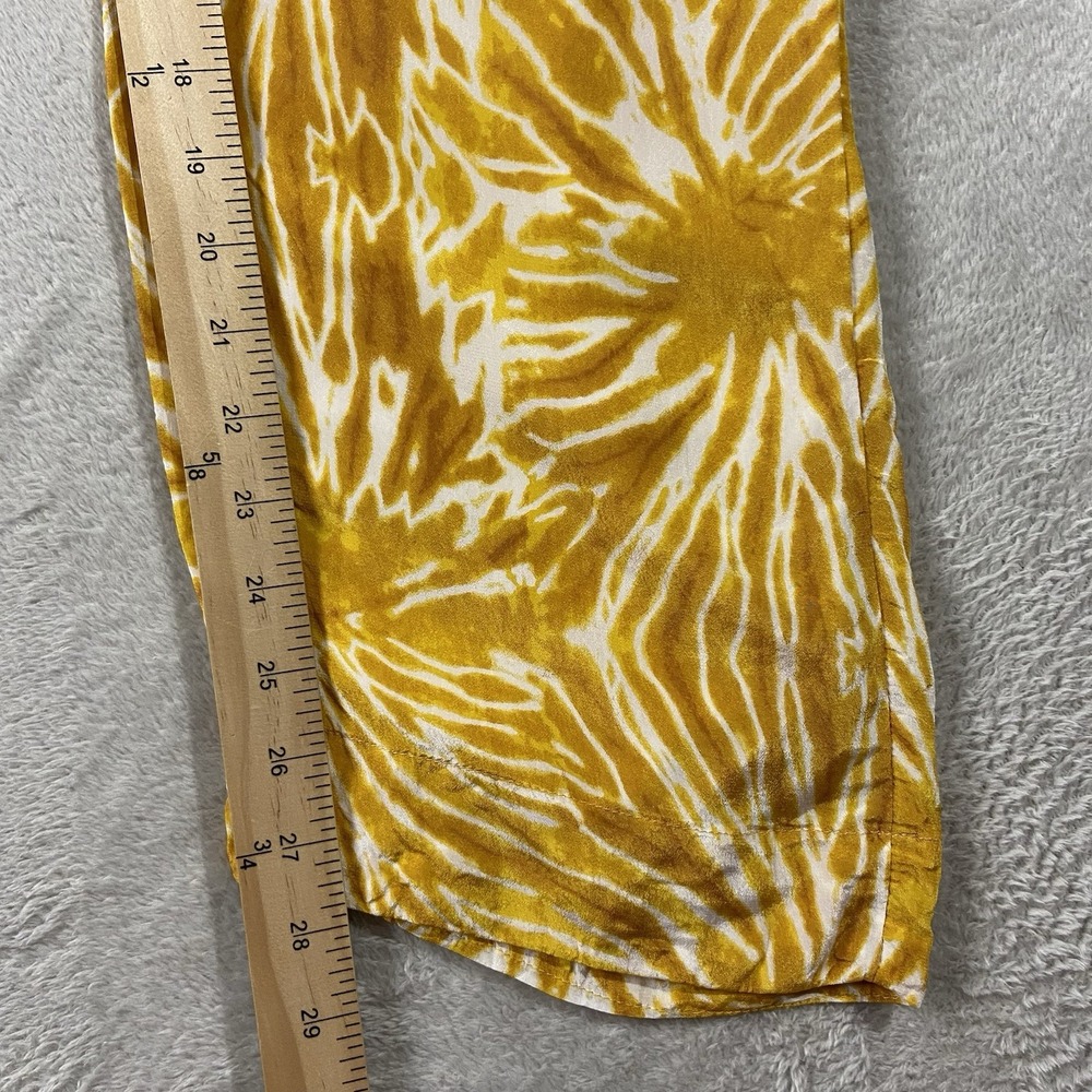 Scotch & Soda Viscose Tie Dye Wide Leg Trousers Yellow Women's S Boho Dopamine - Picture 13 of 15